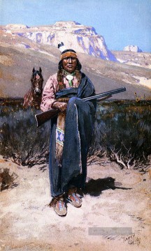 Kunst Malerei - Indian Brave Westernkunst Henry Farny